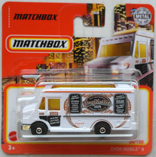 Matchbox Chow Mobile II Food Truck bianco BayKeRee nuovo/confezione originale Van MBX Mattel white