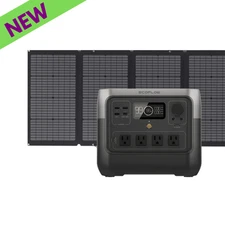Qty 2 EcoFlow River 2 Pro + Qty 2 110W Solar Panel 768Wh Durable IP68 Waterproof