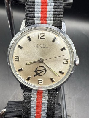 1968 TIMEX MARLIN CUB SCOUT EXPLORER DIAL MEN'S WATCH CLEAN RUNS 34MM