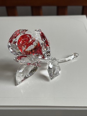 SWAROVSKI フィギュリン Blossoming Rose Swarovski Blossoming Rose Pink 5428561 Mint in Box. | eBay