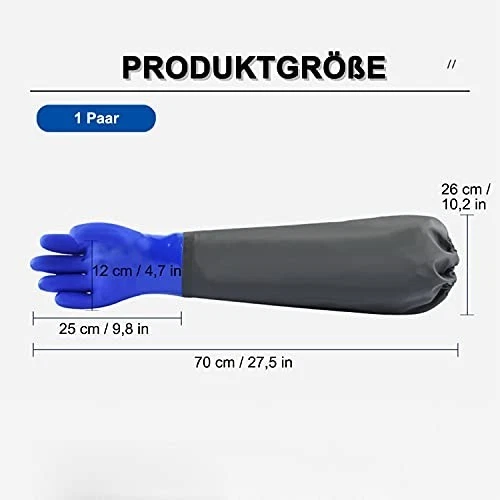 Teichhandschuhe, Lang-Fischerhandschuhe, PU Handschuhe Sandstrahlen Wasserdic... - Bild 3 von 4