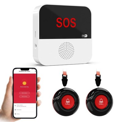 Smart WiFi Caregiver Pager: SOS Panic Button System for Seniors & Disabled