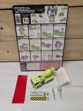 G1 Transformers Constructicon Mixmaster Cardback Tech Spec Stickers Accessories