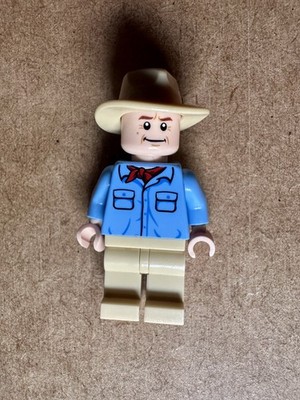 LEGO Dr. Alan Grant Minifigur ~ Jurassic Park jw019 ~ Original (gesprungener Torso)