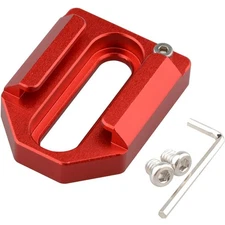 CAMVATE Dual 1/4"-20 Mount to Shoe Adapter, Red #C1621