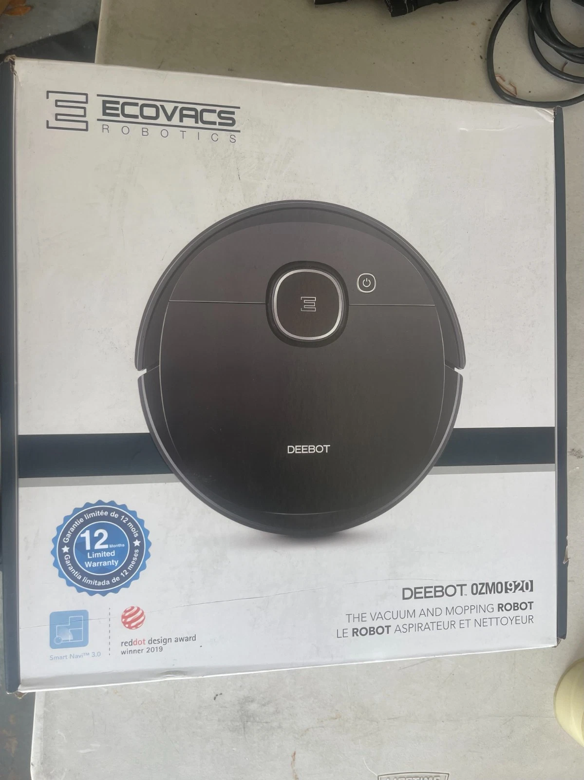 Ecovacs DEEBOT OZMO 920 DX5G 2-in-1 Robot Vacuum Cleaner & Mop Black New