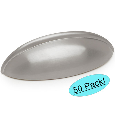 *50 Pack* Cosmas Satin Nickel Cabinet Hardware Bin Cup Pulls #1399SN