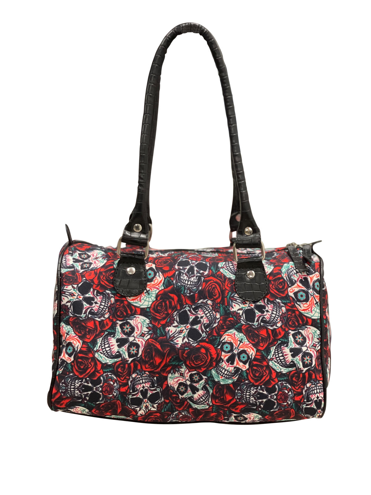 Mini Bolso Bowling Vintage Calavera Rosas Tachuelas Rockabilly Gótico Punk Emo Regalo
