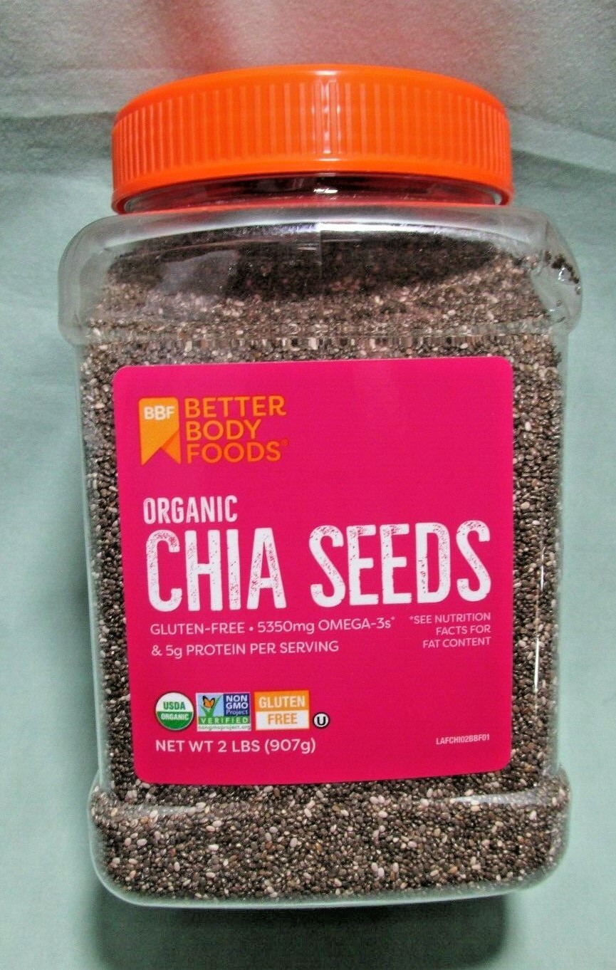 Better Body Foods Organic CHIA SEEDS Nutritional With Omega3 NonGMO