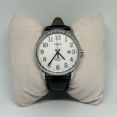 Timex Easy Reader TW2P75600 Men's Black Leather Analog Dial Quartz