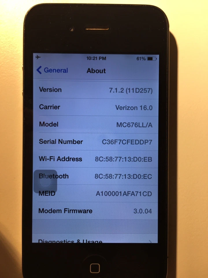 Apple iPhone 4 - 16GB - Black (Verizon) A1349 (CDMA) - Image 3 of 4