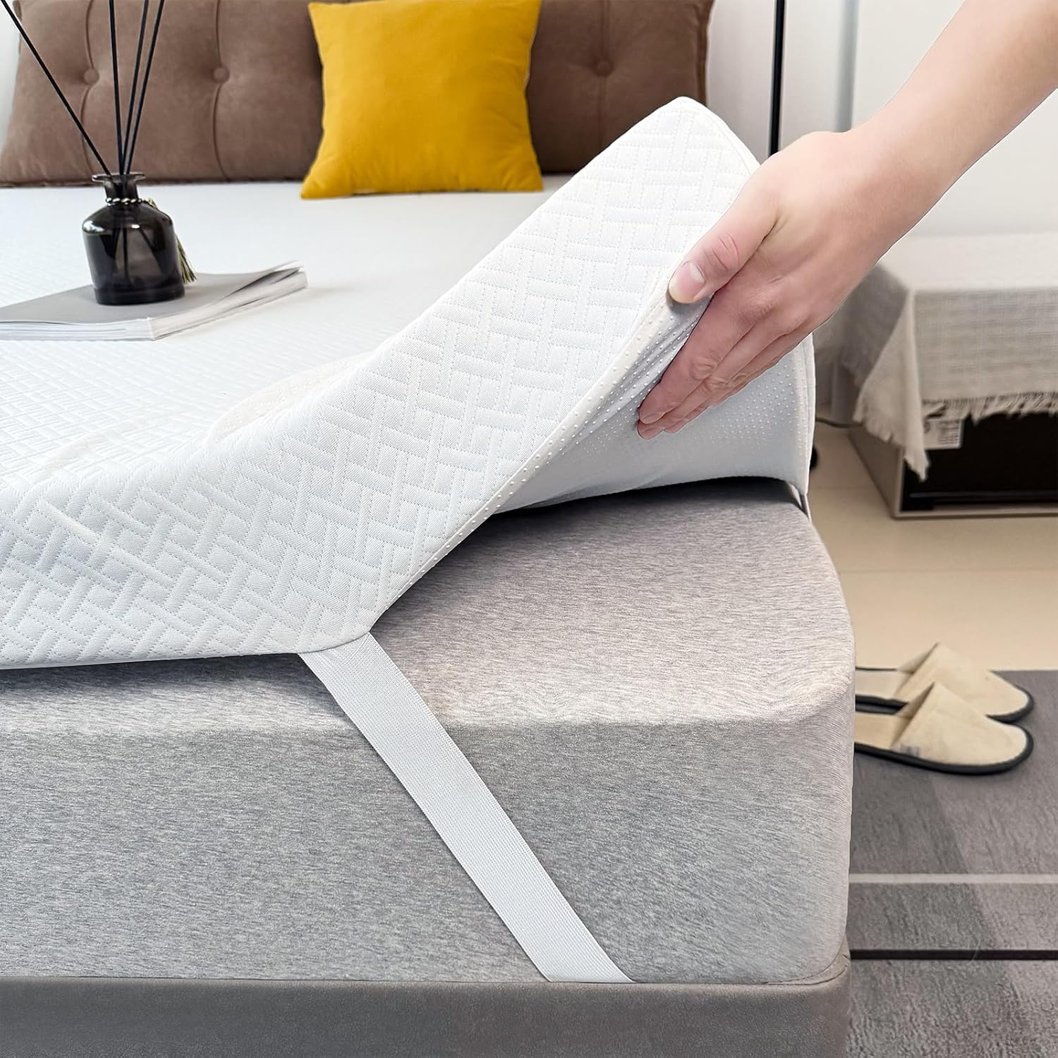 Memory Foam Mattress Topper, 2 Inch Twin Mattress Topper, Ventilated High Densit