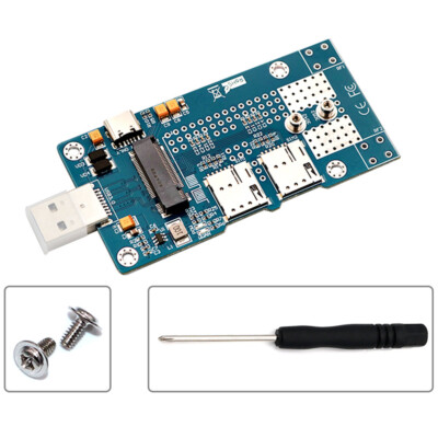 NGFF(M.2) to USB 3.0 Adapter with Auxiliary Power and Dual NANO SIM card Slot