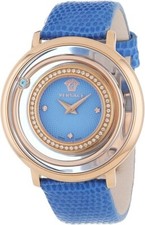 VERSACE Women Venice Rose Gold Ion Plated Stainless, Very Good, Water Resistant