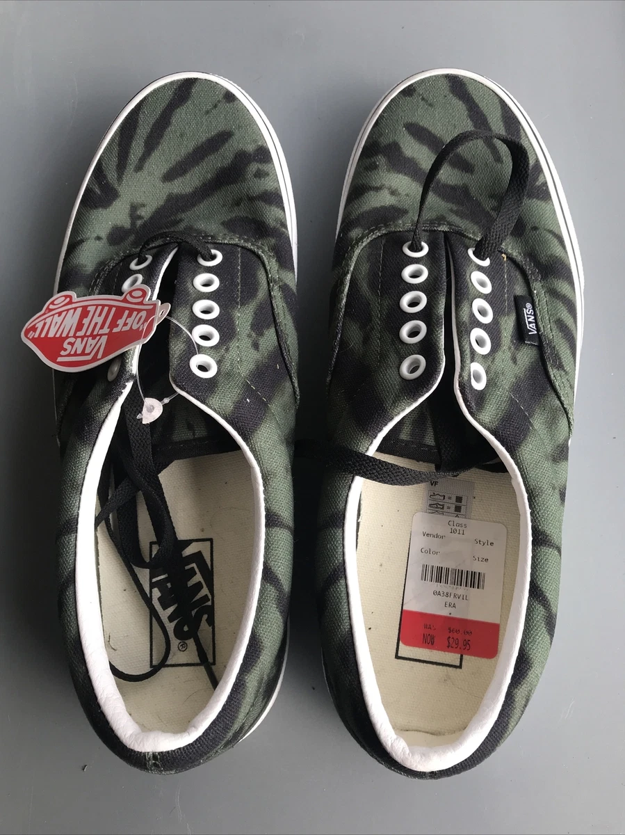 Vans Men s laces shoes Low Sneakers camo green black size 9 new
