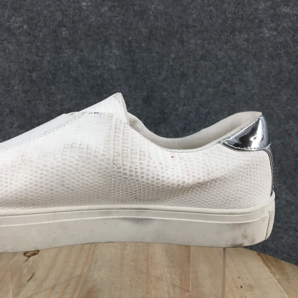 Zapatillas deportivas Brash Shoes para mujer 9,5 blancas de imitación de cuero cómodas de caña baja Foto 4 de 4