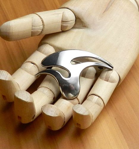 Vintage Signed GK Modernist Brooch Sweden Sterling Silver Stockholm 1958