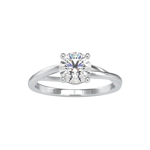 Bague Solitaire Diamant 13,50 Ct Blanc Traité - Argent 925 Certifié - Taille 7