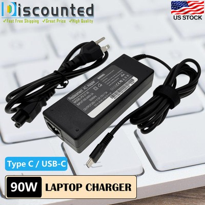 90W USB-C Adapter Charger For Dell Latitude 5289 5300 5310 5320 7320 7389 2-in-1