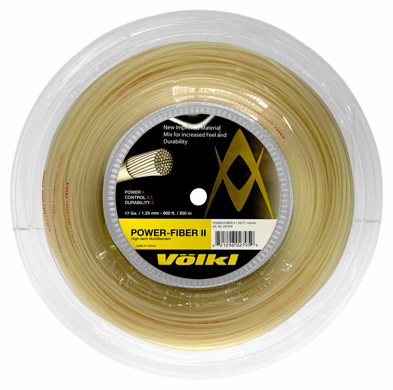 Volkl Power Fiber II 17 1.25mm Tennis Strings 200M Reel