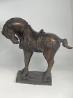 Antique Chinese Solid Cast Bronze Tang Horse Sculpture