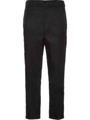 Prada Damenhose schwarz Gabardine Nylon Cropped Hose Damen UK 6 EU 38 neu mit Etikett