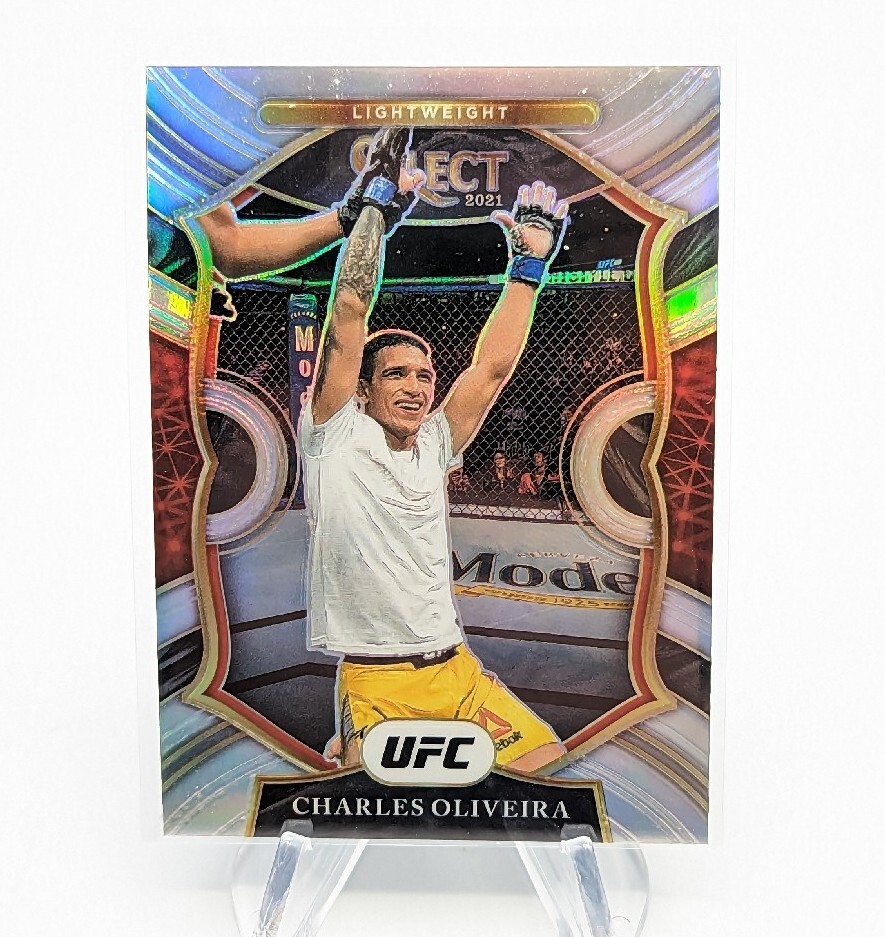 Charles Oliveira 2021 Panini Select UFC Concourse Silver Holo Prizm SP #68 Debut