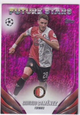 Topps CL Club Competition 2023-24 No. 195 Santiago Gimenez Pink Sparkle