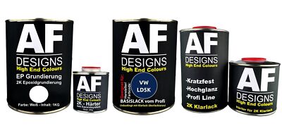 FÜR VW LD5K Lapiz Blue Metallic 3.7L Autolack SET 2K Epoxid Grundierung Klarlack