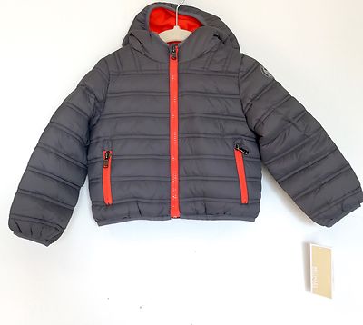 Michael Kors Grey & Orange Puffa Jacket NWT Retail $135 Price $49 Age 3