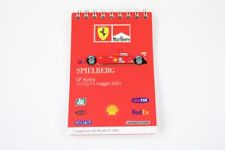 2001 Ferrari F1 Austrian GP Guest Itinerary Notebook Schumacher Barichello