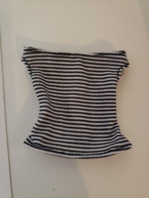 Barbie SHIRT  BLACK & WHITE  STRIPED OFF THE SHOULDERS TOP