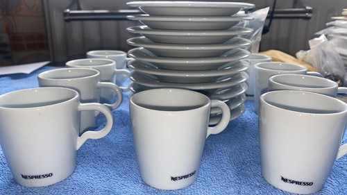 Nespresso 10 Espresso Cups with 10 Saucers Great Condition