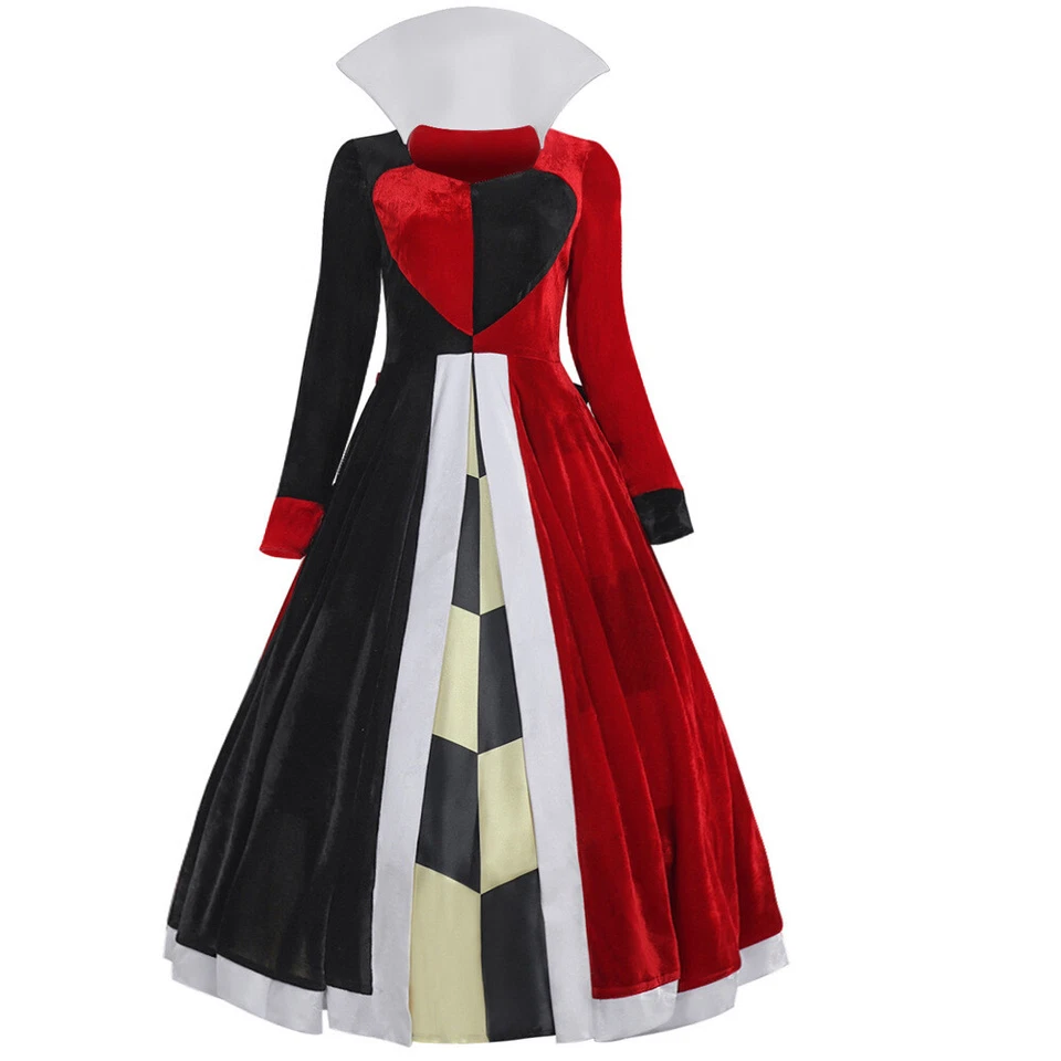 Alice In Wonderland Cosplay Costume Queen Of Hearts Dress Red Queen Dress  - Image 2 of 4