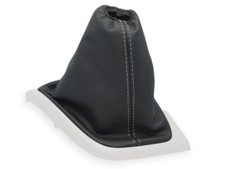 SCHALTMANSCHETTE FÜR PEUGEOT BOXER II 2006-2018 SCHALTSACK NATURLEDER NAHT GRAU