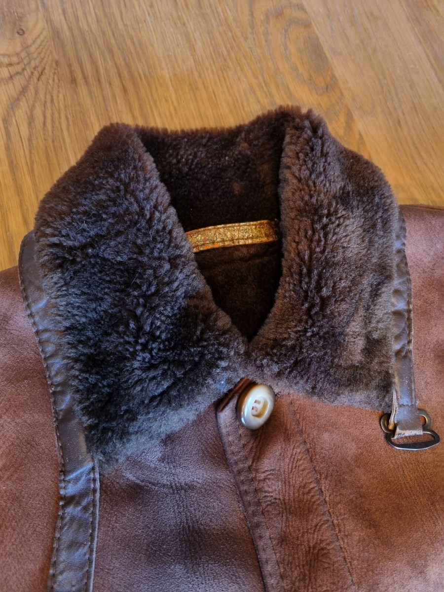 Manteau En Cuir Retourné Jacques Jekel - Taille M/L - Fabriqué En France - Occasion Très Bon état