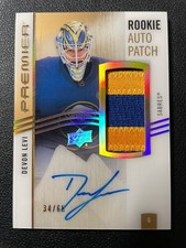 23-24 Premier Hockey Acetate Rookie Auto Patch Gold AR-DL Devon Levi #/65