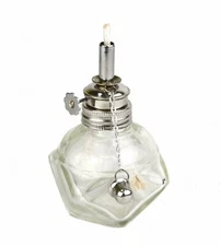 Alcohol Burner Glass Lamp W/ Adjustable Wick Jewelers Lamp + Extra 3/16" Wick