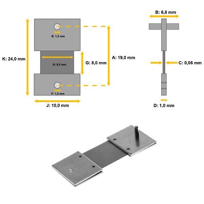 Pendelfeder für Standuhren, Wanduhren und Pendulen 19 x 6,8 x 0,06 #318 