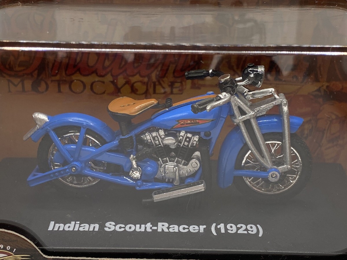 New Ray Toys Indian Scout Racer 1929 Blue Die Cast Replica 1:32