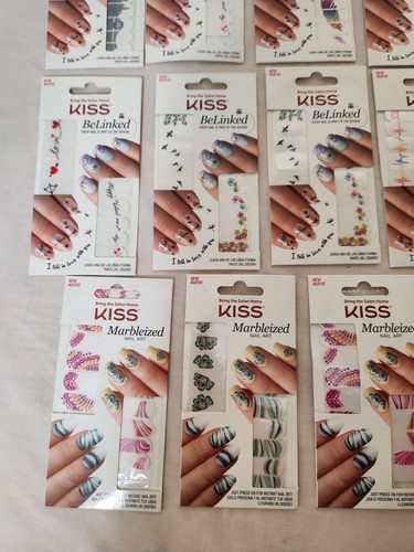 KISS BeLinked Strisce Accento Unghie Marmorizzate Fashion Design Lotto di 17 - Foto 5 di 8