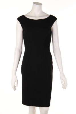 VERSACE COLLECTION Sheath Dress Pin-tucks I 42 = D 36 black