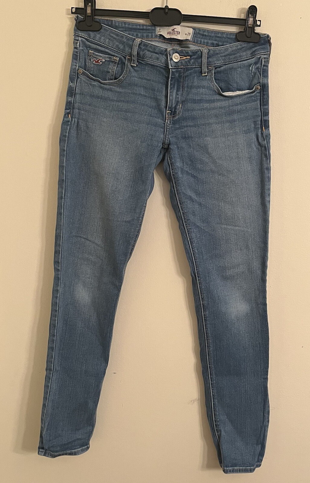 Hollister Jeans Size 9R W29 Skinny Stretch Womens Blue FLAWS - See Photos