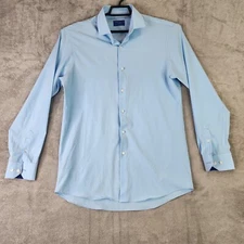 Mens Light Blue Perry Ellis Premium Eco Performance Shirt Size 16 34/35