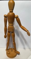 Vintage Wooden Posable Mannequin Model for Artist Drawing-13 Inches Tall
