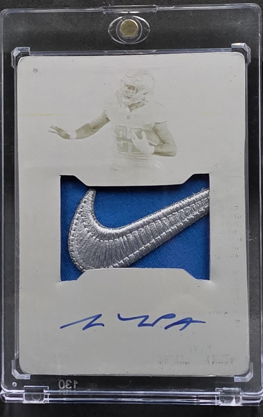 🏈2023 Sam LaPorta National Treasure Rookie Patch Auto Printing Plate Yellow 1/1 view 3