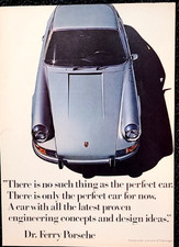 Porsche 911 Original 1971 Vintage Print Ad Wall Art