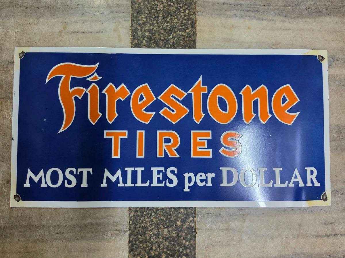 25+ Firestone Sign In Original Advertising Signs (1930-1969) for