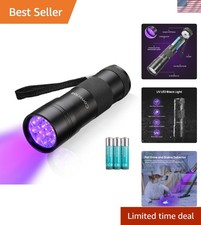 Lightweight UV Flashlight with 12 LEDs - Perfect for Pet Urine and Bed Bugs