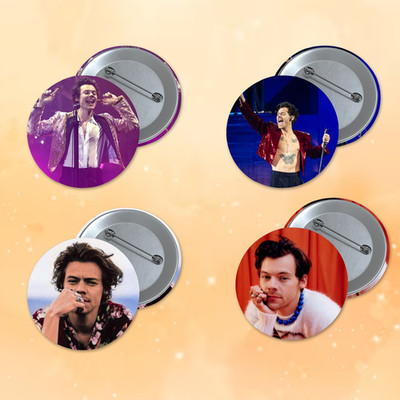 Harry Styles 3 inch Pinback Button 4 Pack Music Artist Actor Stocking Stuffer